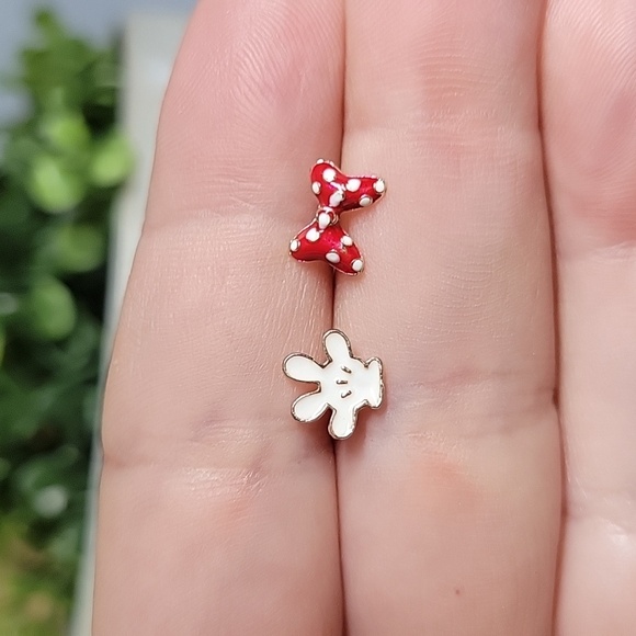 Mickey & Minnie Dainty Stud Earrings - Picture 3 of 7